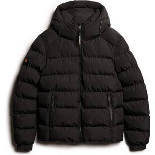 Superdry Superdry Black Hooded Sports Water-Repellent Puffer Coat Jacket