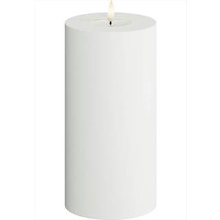 Deluxe Homeart hvid LED Bloklys 10x20 cm - Outdoor