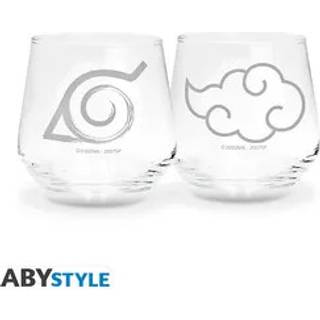 ABYstyle - NARUTO SHIPPUDEN - 2 Glass Set - Konoha & Akatsuki x2 - Glas
