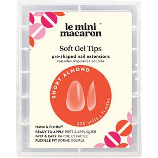 Le Mini Macaron Soft Gel Tips Short Almond 63 ml