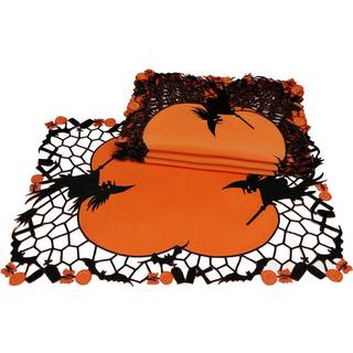 Xia Home Fashions Hekse Broderet Cutwork Halloween Placemat 14 x 20-tommer S?t p? 4