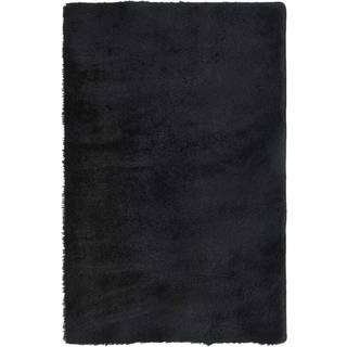 shaggy gulvtæppe NAVARRA 130x200 cm høje luv polyester sort