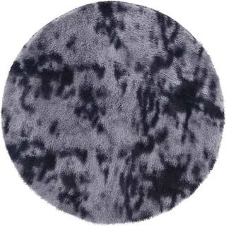 Shaggy Gulvtæppe Navarra Høje Luv Polyester Mørkegrå - Rund / 160 x 160 cm