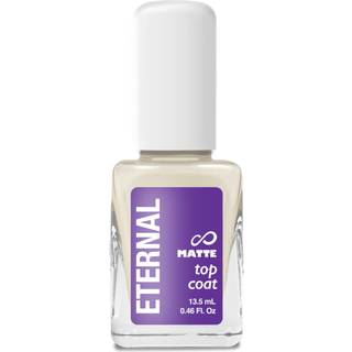 Eternal Matte Top Coat Negelak - 13,5 ml langvarig mat finish Topcoat til negle med hurtig tør formel og ingen UV -lampe nødvendig - Neglefarvebe