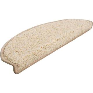 trappemåtter 20 stk. 65x21x4 cm cremefarvede halvrund store