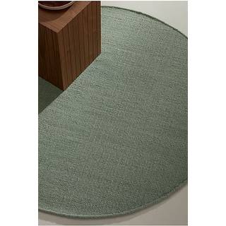 ROW rundt uldgulvtæppe - Grøn