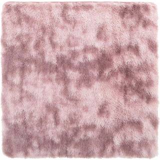 shaggy gulvtæppe NAVARRA 160x160 cm høje luv støvet rosa