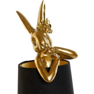 Bordlampe Home ESPRIT Sort Gylden Harpiks 40 W 220 V 16 x 16 x 43 cm