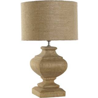 Bordlampe Home ESPRIT Natur Jute Træ 50 W 220 V 36 x 36 x 58 cm