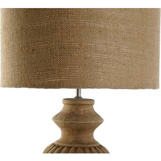 Bordlampe Home ESPRIT Natur Jute Træ 50 W 220 V 44 X 44 X 91 cm