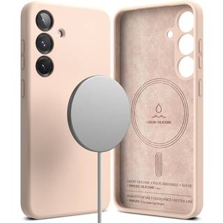 Ringke Silicone Magnetic Case Samsung Galaxy S25 Pink Sand