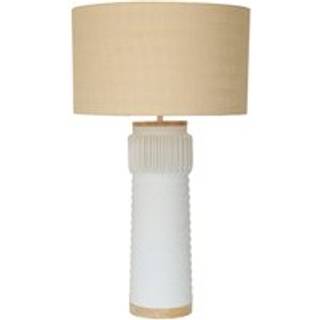 Bordlampe Home ESPRIT Hør Keramik 46 x 46 x 77 cm