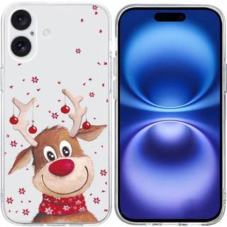 iPhone 16 - EIDERWOOD Jule Cover Fleksibelt Plastik - Rensdyret Rudolf