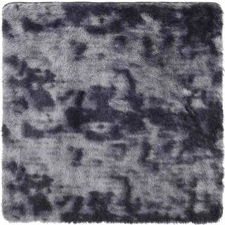 Shaggy Gulvtæppe Navarra Høje Luv Polyester Mørkegrå - Firkantet / 200 x 200 cm