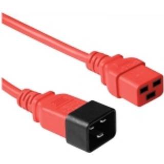 MICROCONNECT Red power cable C20 to C19,