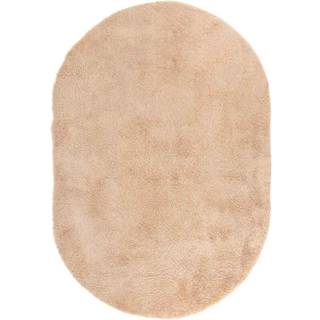 Shaggy Gulvtæppe Navarra Høje Luv Polyester Beige - Oval / 300 x 200 cm