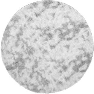 shaggy gulvtæppe NAVARRA 200x200 cm høje luv polyester lysegrå