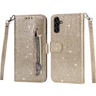 Samsung Galaxy S25 - EIDERWOOD - Glimmer Flip Cover m. Lynlåslomme & Ståfunktion - Guld