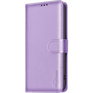 BINFEN Samsung Galaxy A26 (5G) Imiteret Læder Flip Cover m. RFID Blokering & Kortholder - Lilla