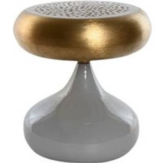 Bordlampe Home ESPRIT Grå Gylden Metal 4 W 220 V 36 x 36 x 37,5 cm