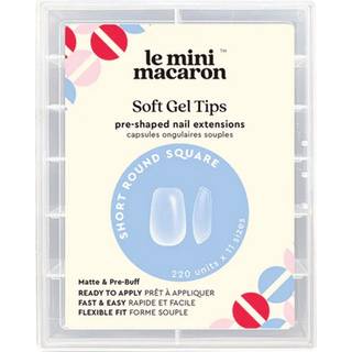 Le Mini Macaron Soft Gel Tips Short Round Square 63 ml