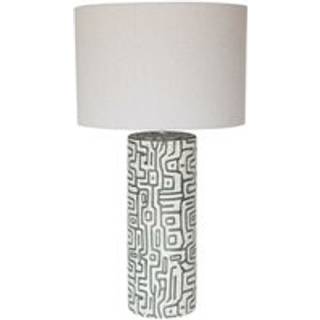 Bordlampe Home ESPRIT Hør Keramik 42 X 42 X 73 cm