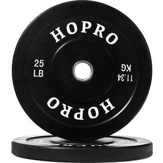 Balance fra Hopro olympisk kofangerplade Vægtplade med stålnavpar eller sæt sort