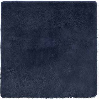 shaggy gulvtæppe NAVARRA 160x160cm høje luv polyester marineblå