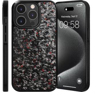 EIDERWOOD iPhone 12 Pro Max Aramid Cover m. Skridsikker Kant - MagSafe Kompatibelt - Rød