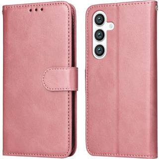 Samsung Galaxy S25 - EIDERWOOD Vegansk Læder Flip Cover - Lyserød