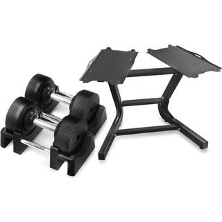 Justerbare håndvægte PRO med stativ, 2 x 4-23.5 kg, JTC Power