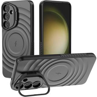 Samsung Galaxy S25+ (Plus) - EIDERWOOD Fleksibelt Plastik Cover m. Tekstur & Kickstand - Sort