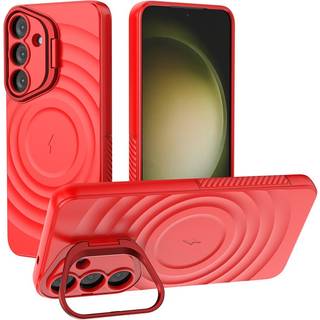 Samsung Galaxy S25+ (Plus) - EIDERWOOD Fleksibelt Plastik Cover m. Tekstur & Kickstand - Rød