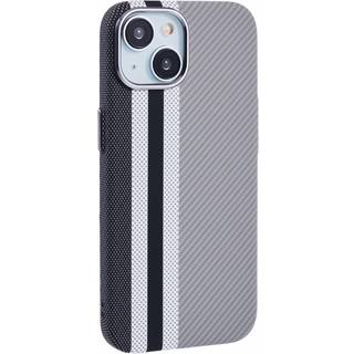 iPhone 14 - EIDERWOOD Mønstret Carbon Cover - MagSafe Kompatibel - Grey Stripes