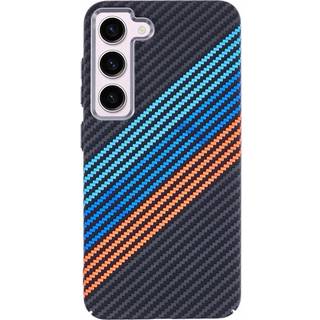 Samsung Galaxy S23 - EIDERWOOD Mønstret Carbon Cover - MagSafe Kompatibel - Colorful Stripes