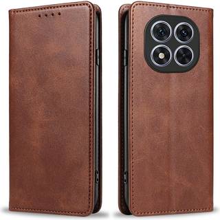 EIDERWOOD Xiaomi Redmi Note 14 Pro 5G Cover i kunstlæder m.  Magnetisk Luk & Kortholder - Brun