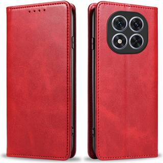 EIDERWOOD Xiaomi Redmi Note 14 Pro 5G Cover i kunstlæder m.  Magnetisk Luk & Kortholder - Rød