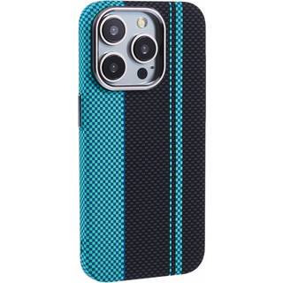 iPhone 14 Pro - EIDERWOOD Mønstret Carbon Cover - MagSafe Kompatibel - Blue/Black
