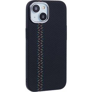 iPhone 14 - EIDERWOOD Mønstret Carbon Cover - MagSafe Kompatibel - Dark ZigZag Pattern