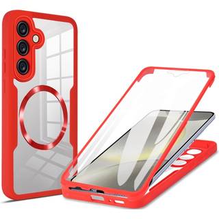EIDERWOOD Samsung Galaxy S25 Cover med Magsafe og Integreret Skærmbeskyttelse - Rød