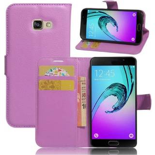 Samsung Galaxy A3 (2017) læder-etui med litchioverflade - Lilla