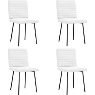 Spisebordsstole Kunstlæder - 4 / Hvid