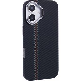 iPhone 16 - EIDERWOOD Mønstret Carbon Cover - MagSafe Kompatibel - Dark ZigZag Pattern