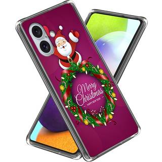 Fleksibelt Plast Julecover til iPhone 16 - Julekrans