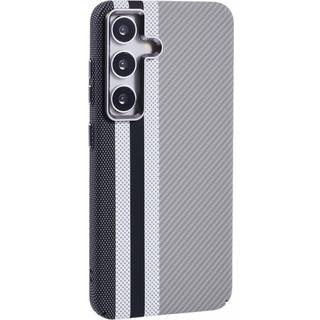 Samsung Galaxy S24 - EIDERWOOD Mønstret Carbon Cover - MagSafe Kompatibel - Grey Stripes
