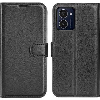 HMD Pulse/Pro/Plus - EIDERWOOD Vegansk Læder Flip Cover m. Kortholder & Ståfunktion - Sort