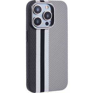 iPhone 12/12 Pro - EIDERWOOD Mønstret Carbon Cover - MagSafe Kompatibel - Grey Stripes
