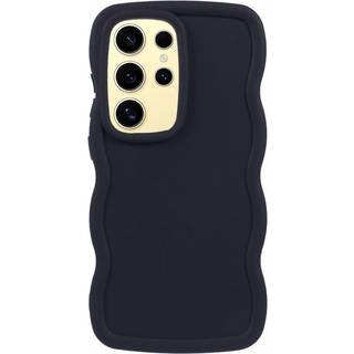 EIDERWOOD Samsung Galaxy S25 Ultra Fleksibelt Plastik Cover med Bølgedesign - Sort