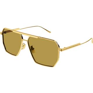 Bottega Veneta Mand BV1012S 008 Solbriller Metal Guld Brun Geometrisk