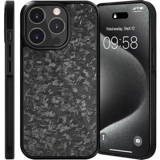 EIDERWOOD Cover til iPhone 14 Pro - Aramid Fiber Bagside og Blød Plast - Sort